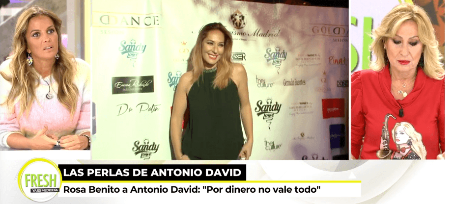 Rosa Benito se enfada con Antonio David Flores
