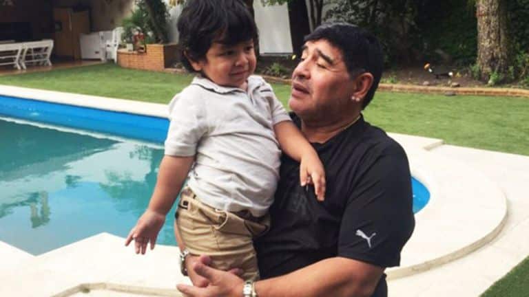 Maradona y su hijo