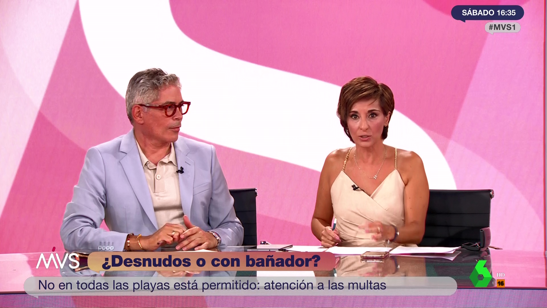 Boris Izaguirre y Adela González, en 'Más Vale Sábado'