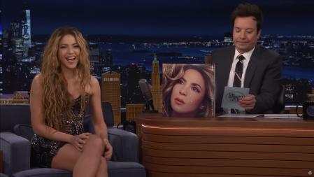 Shakira, con Jimmy Fallon el pasado mes de abril.