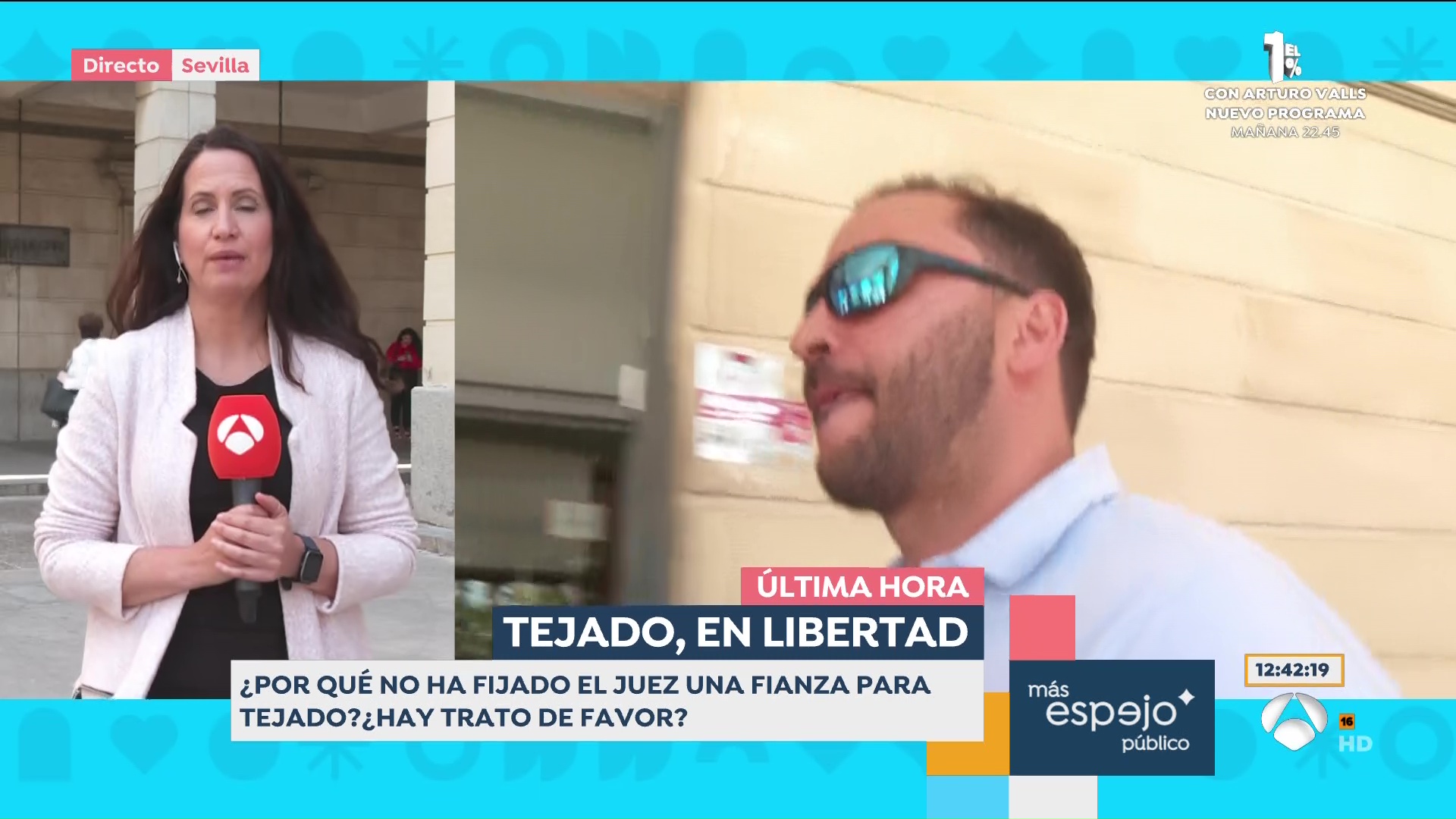 Antonio Tejado visita los juzgados tras su puesta en libertad